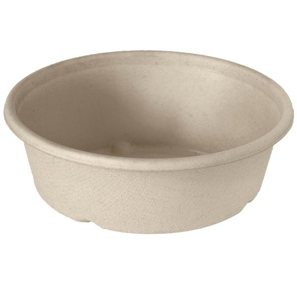 Bagasse-Schale Salatschale rund braun beschichtet 900 ml 1 Karton = 160 Stück