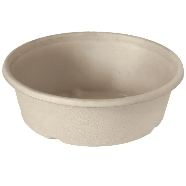 Bagasse-Schale Salatschale rund braun beschichtet 900 ml 1 Karton = 160 Stück