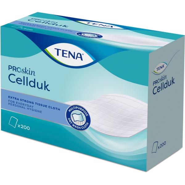 TENA Cellduk Waschtücher 25 x 26 cm reißfeste Trockentücher 1 Pack = 200 Stück