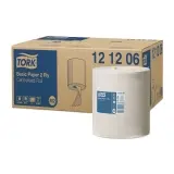 TORK Universal Papierwischtücher 2-lagig naturweiß 1 Rolle = 457 Tücher 1 Karton = 6 Rollen