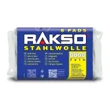 RAKSO Stahlwolle - Pads 8 Pads = 200 g Packung Sorte 0000 - fein