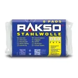 RAKSO Stahlwolle - Pads 8 Pads = 200 g Packung Sorte 000 - fein