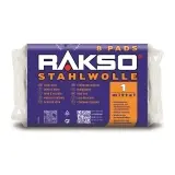 RAKSO Stahlwolle - Pads 8 Pads = 200 g Packung Sorte 1 - mittel