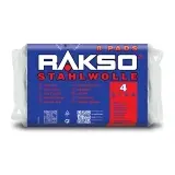 RAKSO Stahlwolle - Pads 8 Pads = 200 g Packung Sorte 4 - grob