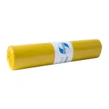 DEISS PREMIUM Abfallsack 95 l, 85 my, gelb 640 x 1000 mm, LDPE Motiv Infektion 1 Rolle = 20 Stück