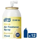 TORK Premium Lufterfrischer Spray mit Zitrusduft enthält konzentrierte Duftöle 1 Karton = 12 x 75 ml Patronen