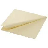 Duni Zelltuch Servietten 3-lagig, 33 x 33 cm, 1/4 Falz, cream 1 Karton = 10 x 50 Stück