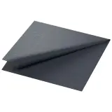 Duni Zelltuch Servietten 3-lagig, 33 x 33 cm, 1/4 Falz, schwarz 1 Karton = 4 x 250 Stück