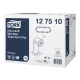 TORK Premium extra weiches Midi Toilettenpapier 3-lagig, weiß 1 Karton = 27 Rollen