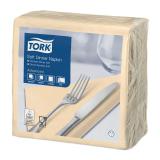 TORK Advanced, Soft Dinnerserviette 3-lagig, 39 x 39 cm, 1/4 Falz, creme 1 Karton = 1200 Stück