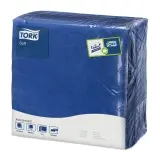 TORK Advanced, Soft Dinnerserviette 3-lagig, 39 x 39 cm, 1/4 Falz, dunkelblau 1 Karton = 1200 Stück