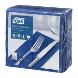 TORK Advanced, Soft Dinnerserviette 3-lagig, 39 x 39 cm, 1/8 Falz, dunkelblau 1 Karton = 1200 Stück