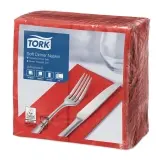 TORK Advanced, Soft Dinnerserviette 3-lagig, 39 x 39 cm, 1/8 Falz, rot 1 Karton = 1200 Stück