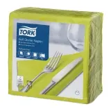 TORK Soft Dinnerserviette 3 lagig 1/4 Falz 39x 39 cm limone 1 Karton = 1200 Stück