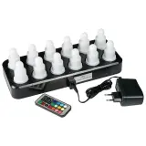 Duni LED - Set Multicolour 1 x Ladestation, 12 x LEDS, 1 x Adapter, 1 x Fernbedienung