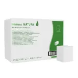 Kimberly-Clark Hostess NATURA Einzelblatt-Toilettenpapier 1-lagig, weiß, Pack a 500 Blatt 1 Karton = 32 Pack