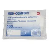 Med-Comfort PE-Einmalhandschuh Damen transparent, gehämmert, Gr. S 1 Beutel = 100 Stück