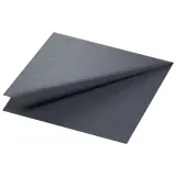 Duni Zelltuch Servietten 3-lagig, 40 x 40 cm, 1/4 Falz, schwarz 1 Karton = 4 x 250 Stück