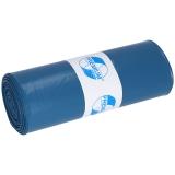 DEISS PREMIUM Abfallsäcke, 70 l, 100 my, blau 575 x 1000 x 0,1 mm, LDPE aus Recycling 1 Rolle = 25 Stück