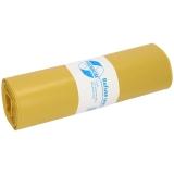 DEISS PREMIUM Abfallsäcke, 120 l, 70 my, gelb 700 x 1100 x 0,07 mm, LDPE aus Recycling 1 Rolle = 25 Stück