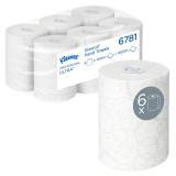 Kimberly-Clark Kleenex Ultra Slimroll Rollenhandtücher 2-lagig, Rolle a 100 m, weiß, Airflex 1 Pack = 6 Rollen