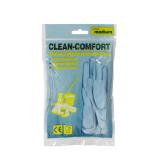 Clean-Comfort Latex-Haushaltshandschuh innen baumwollbeflockt, blau Gr. M