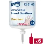 TORK Premium Händedesinfektionsgel geeignet für Tork Flüssigseifenspender S1 1 Karton = 6 x 1 l Kartusche