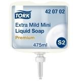 TORK Premium extra milde Flüssigseife Mini parfümfrei 1 Karton = 8 x 475 ml Patronen