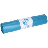 DEISS ECOFINE Abfallsäcke, 70 l, 25 my, blau 575 x 1000 mm, LDPE/LLDPE aus Recycling 1 Rolle = 25 Stück