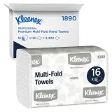 Kimberly-Clark Kleenex Falthandtücher MultiFold 1-lagig, 23,5  x  23 cm, weiß, M-Falz 1 Karton = 2400 Blatt