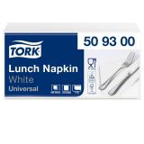 TORK-Universal-Lunchserviette 1/4 Falz 1-lagig, 32,5 x 32,5 cm weiß 1 Karton = 8 x 500 Stück