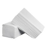 Falthandtücher 2 lagig, 24 x 21 cm, V-Falz, weiss 1 Pack = 4000 Blatt