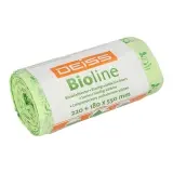 DEISS Bioline Abfallbeutel 10 l, 20 my biologisch abbaubar, 220 + 180 x 540 mm 1 Rolle = 20 Stück