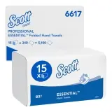 Kimberly-Clark Scott-XTRA-Handtücher - Interfold 1-lagig, 21 x 20 cm, weiß 1 Pack = 5100 Tücher