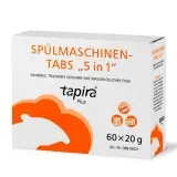 tapira Spülmaschinen-Tabs Plus  5 in 1, mit Kalkblocker und Glasschutz 1 Pack = 60 Stück