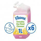 Kimberly-Clark KLEENEX normale Waschlotion rosa, parfümiert, 1 l Patrone 1 Karton = 6 Patronen a 1 l