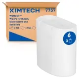 Kimberly-Clark Kimtech Wettask DS Reinigungstücher 15,2 x 30,4 cm, weiß, Rolle a 140 Tücher 1 Karton = 6 Rollen