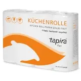 tapira Küchenrolle PLUS 2-lagig, 26 x 22 cm, hochweiß, Recycling, 64 Blatt 1 Pack = 32 Rollen