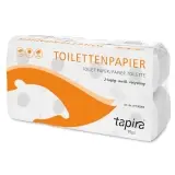 tapira Toilettenpapier plus 2-lagig, weiß, Recycling, 400 Blatt 1 Pack = 48 Rollen