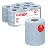 Kimberly-Clark WypAll Reach Papierwischtuch für Lebensmittel & Hygiene 1-lagig, 38 x 18.3 cm, blau 1 Pack = 6 Rollen