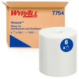 Kimberly-Clark WypAll Wettask Tücher für Desinfektionsmittel 22,9 x 15,0 cm, weiß 1 Karton = 6 Rollen