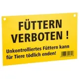 KERBL Warnschild gelb "Füttern verboten!"