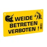 KERBL Warnschild gelb "Weide betreten verboten!"