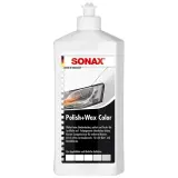 SONAX Polish+Wax Color weiß Politur für neuwertige und leicht matte Lacke 500 ml Flasche