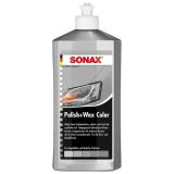 SONAX Polish+Wax Color silber/grau Politur für neuwertige und leicht matte Lacke 500 ml Flasche