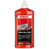 SONAX Polish+Wax Color rot Politur für neuwertige und leicht matte Lacke 500 ml Flasche