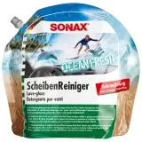 SONAX ScheibenReiniger gebrauchsfertig Ocean-fresh für die Scheiben- und Scheinwerferwaschanlage 3 l Beutel