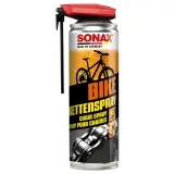 SONAX BIKE KettenSpray mit EasySpray Reinigt, schützt und schmiert 300 ml Dose