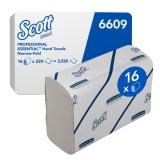 Kimberly-Clark Scott Handtücher Narrow-Fold 2-lagig, 18,6 x 21,2 cm, weiß 1 Pack = 3520 Tücher