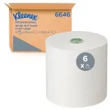 Kimberly-Clark Kleenex Rollenhandtücher – E-Roll Large 1-lagig, Rolle a 250 m, weiß 1 Karton = 6 Rollen